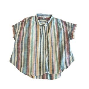 Madewell Multicolor Striped Button Down Top